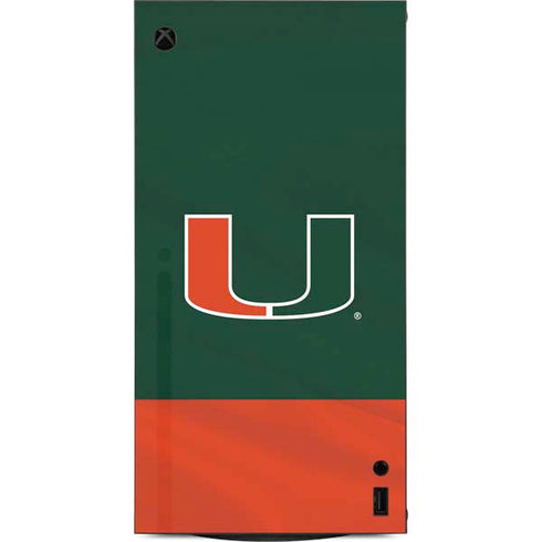 University of Miami Hurricanes Flag XBox Series X Digital Edition Console Skin